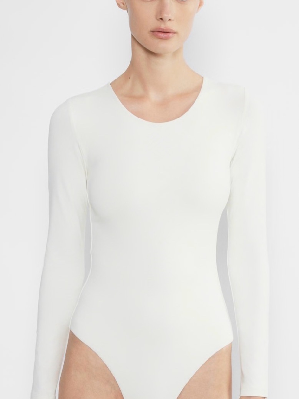 Aritzia Women’s Long-Sleeve White Bodysuit
